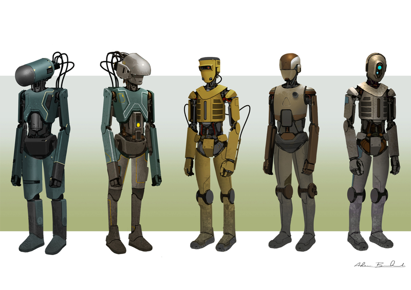 Protocol Droid Version 1A / Adam Brockbank. The Art of Rogue One: A Star Wars Story by Josh Kushins, and Lucasfilm Ltd. © Abrams Books, 2016(C) 2016 Lucasfilm Ltd. And TM. All Rights Reserved. Used Under Authorization.